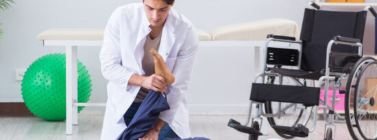 Patient recovering in hospital after injury trauma Patient recovering in hospital after injury trauma